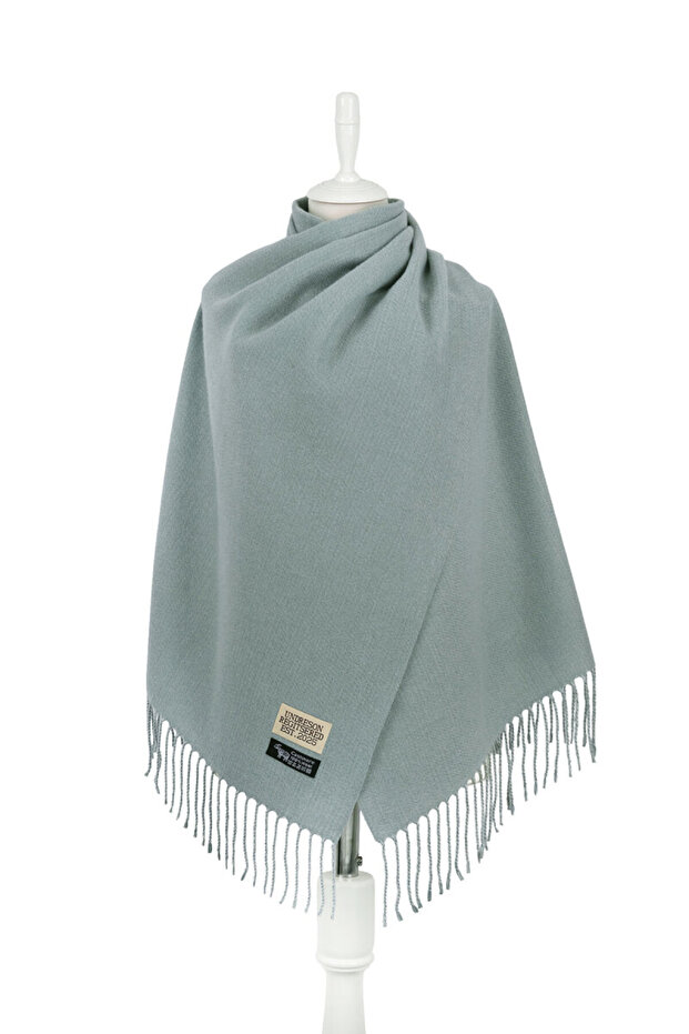 Mint Çift Taraflı Kışlık Şal - 1
