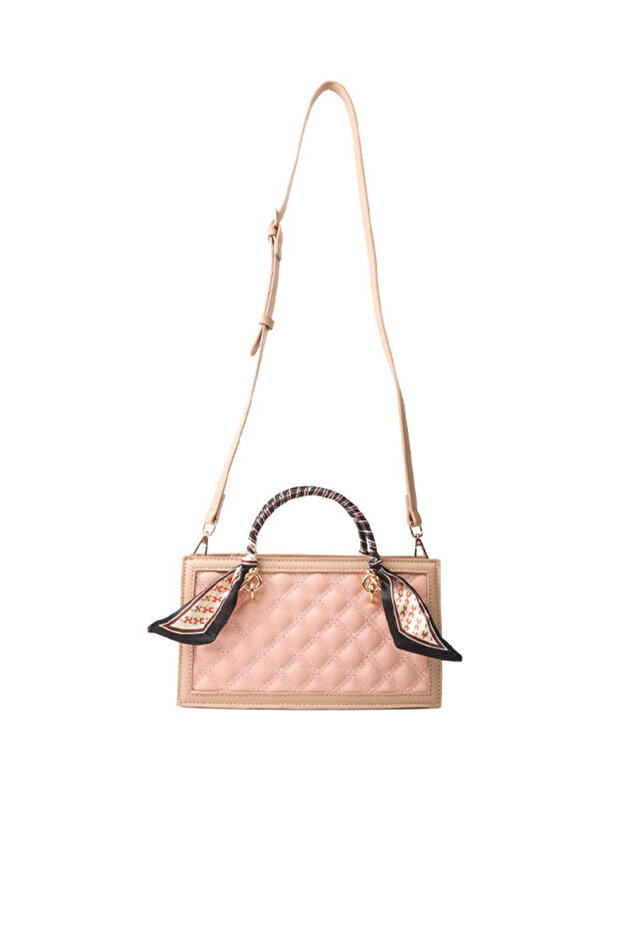 Women Pink High Street Quilted Hand Bag