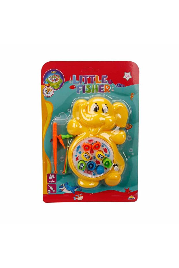 Cute Fisherman Wind-Up Fishing Game 23716 Yellow Elephant