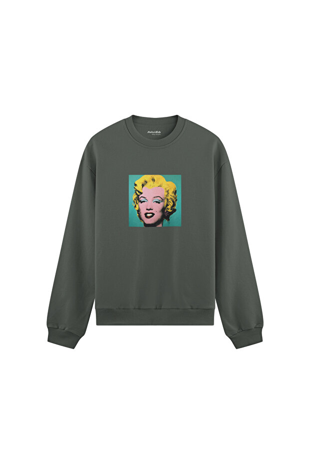 Andy Warhol / Marilyn Monroe Blue Oversize Sweatshirt - Anthracite