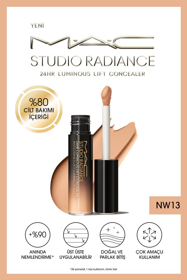 Studio Radiance 24Hr Luminous Lift Concealer - Serum Concealer with Skin Care Ingredients 11 ml - Nw13