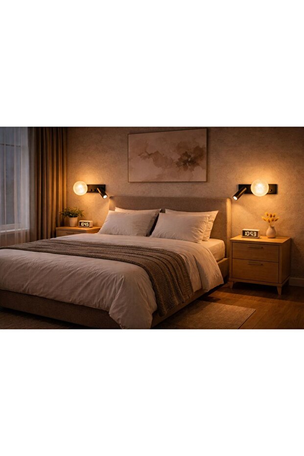 Samsung Led Modern Living Room Bedroom Entrance Hotel Table Sconce Lighting Black Daylight with On-Off Button
