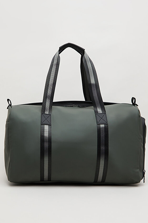 حقيبة سفر رجالية خضراء سادة - 2