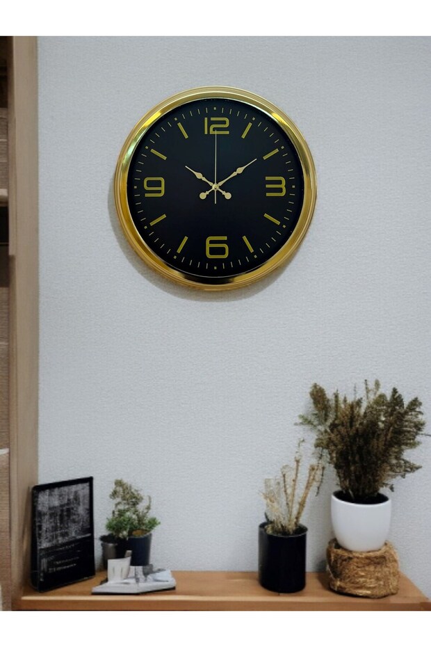 Gold Modern Numeral 40 cm Metal Wall Clock Lwlhm-Ytrs345