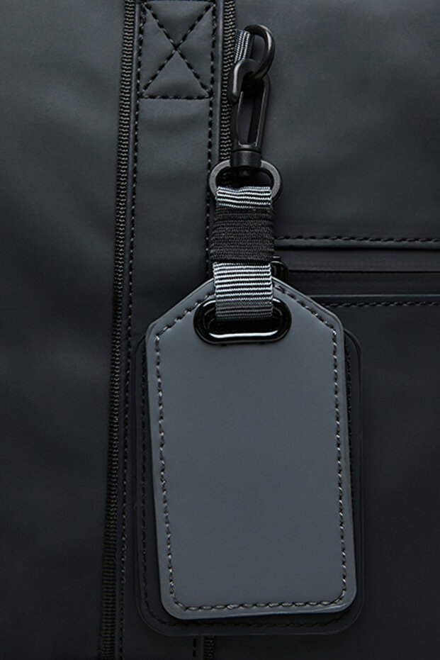 حقيبة رياضية سوداء سادة للرجال - 5