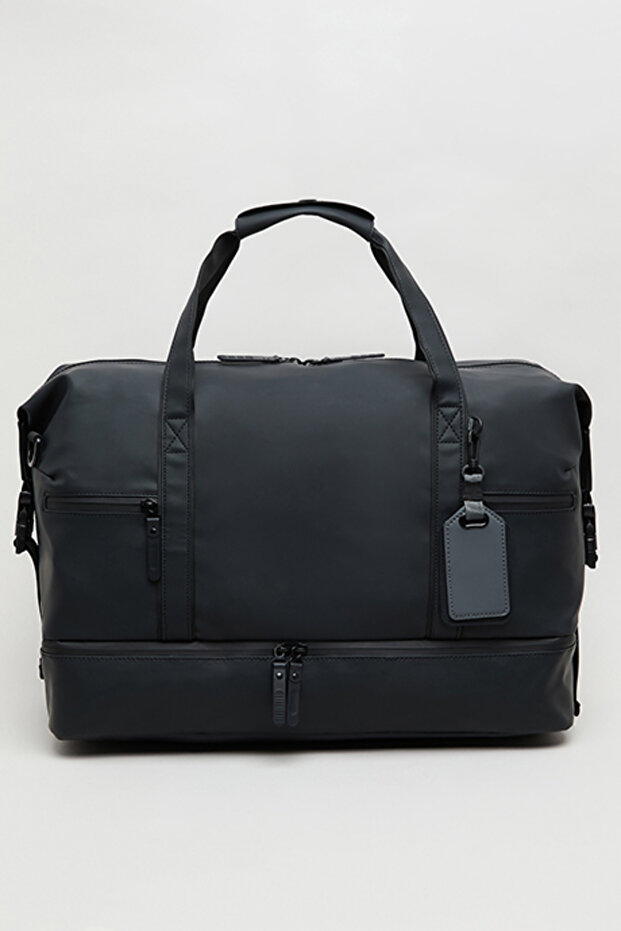 حقيبة رياضية سوداء سادة للرجال - 1