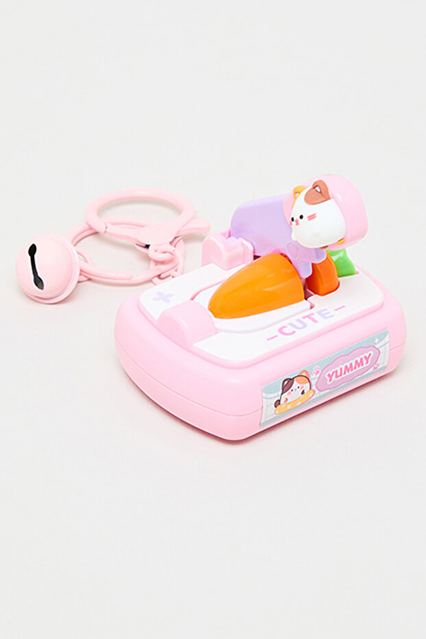 سلسلة مفاتيح لعبة وردية اللون للجنسين