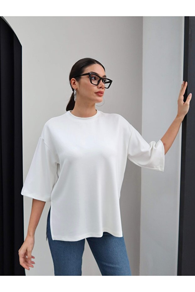 Yan Yırtmaçlı Tshirt - 4