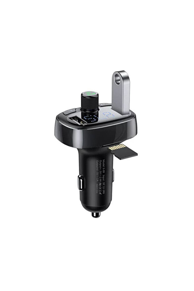 Modulator Bluetooth FM, Încărcător auto Baseus, CCMT000301 - 2