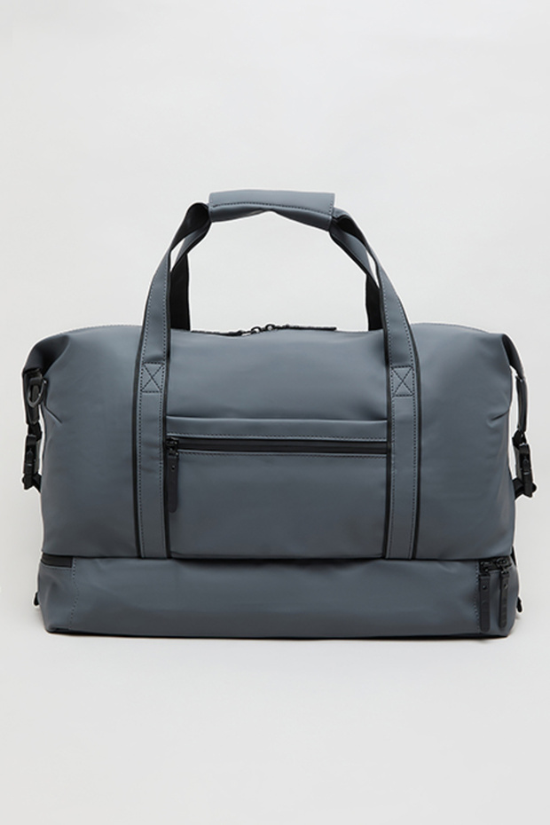 حقيبة رياضية رجالية رمادية سادة - 2