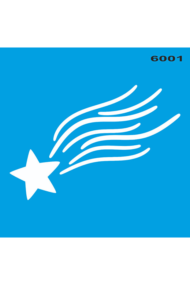 قالب رسم على شكل نجمة ذيلية