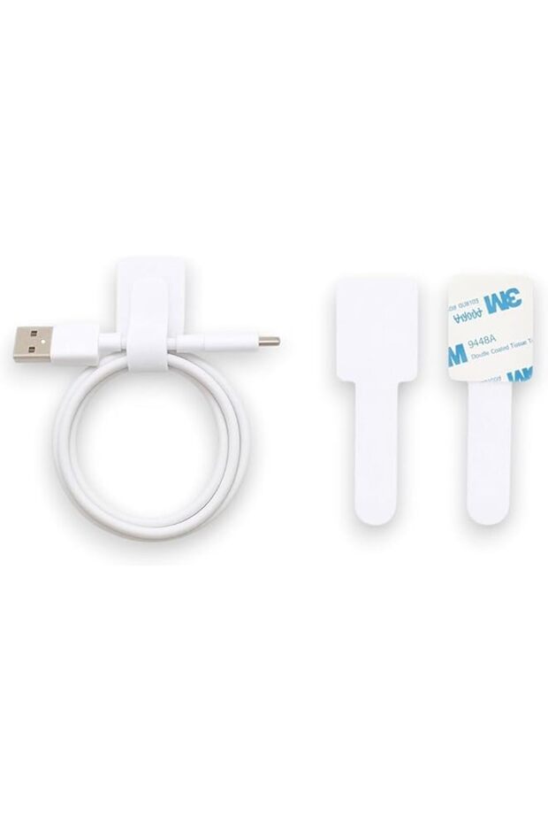Adhesive Cable Organizer Clips (Pack of 10) – 3cm x 9cm Self Adhesive Wire Holder, Durable Nylon w