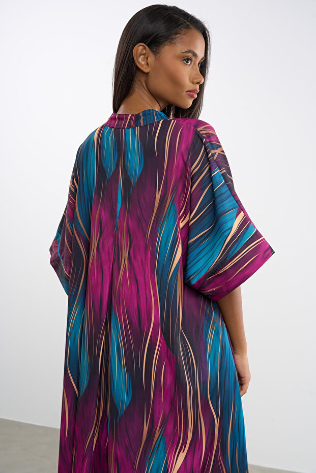 ROCHIE LUNGĂ CU GÂTUL V - 5