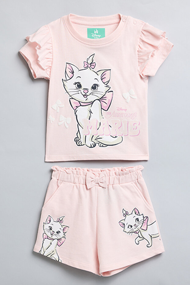 Girl's Brown Marie Print Clothing Set