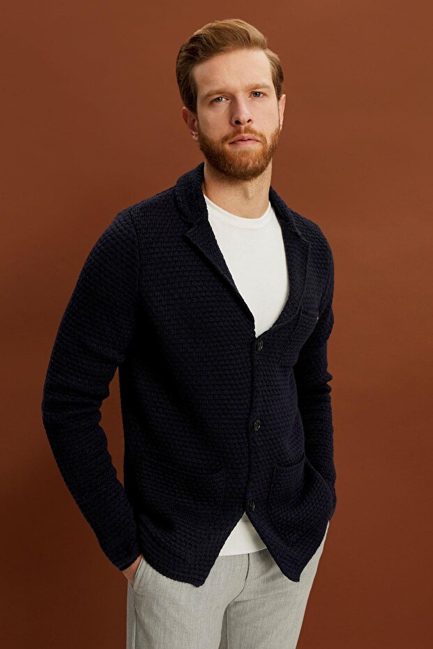 Buttoned Knitwear Cardigan (E22-5715)