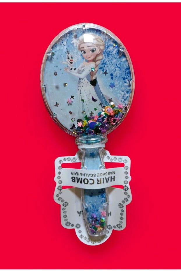 ELSA BEADED HAIR OPENER BRUSH (SURPRISE ELSA PICTURES)