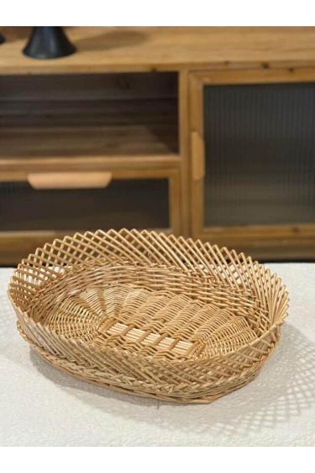 طبق راتان بيضاوي Oval Rattan Plate