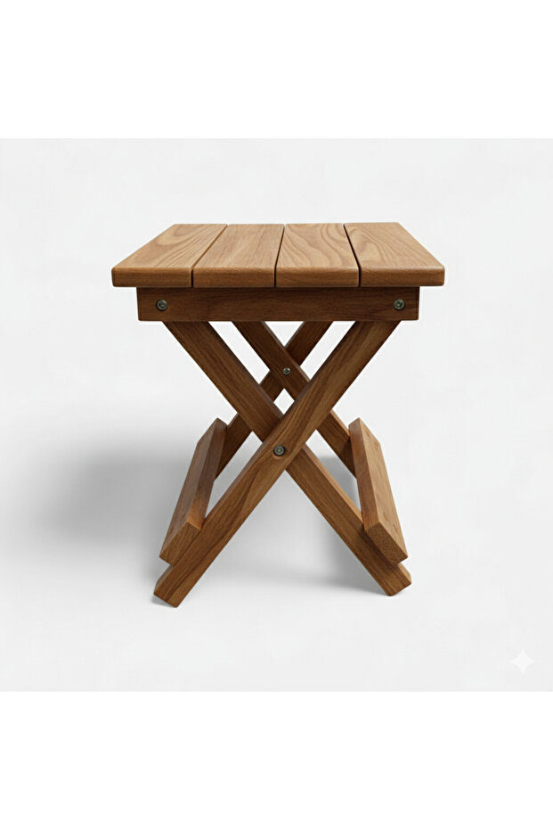 Katlanabilir Ahşap Kamp Taburesi - 5