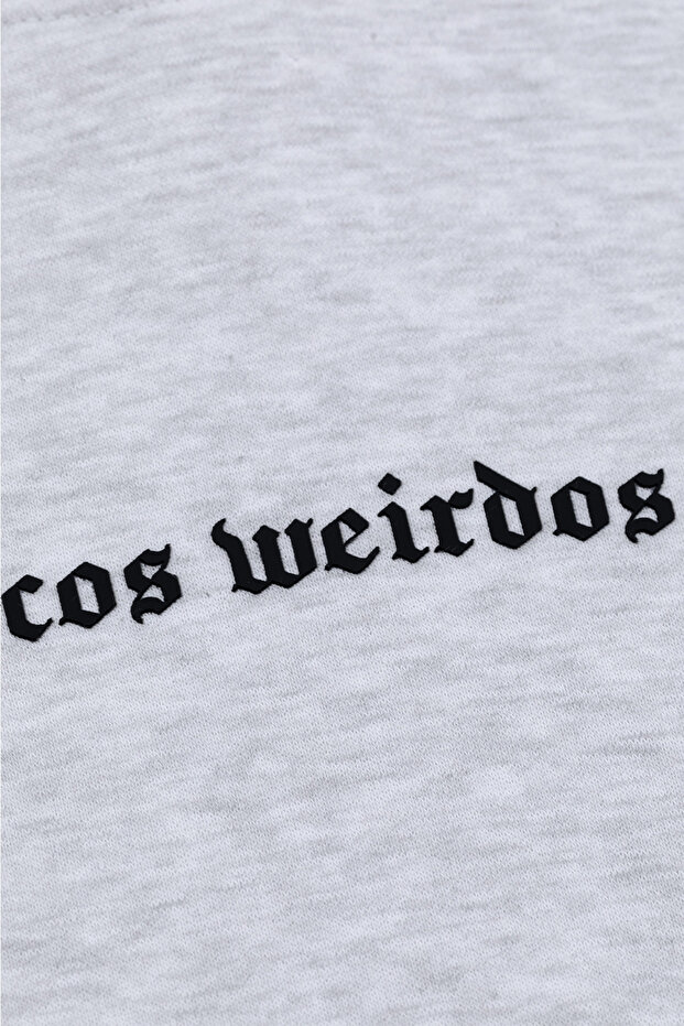 GRAY gri basic oversized hoodie sweatshirt - 3