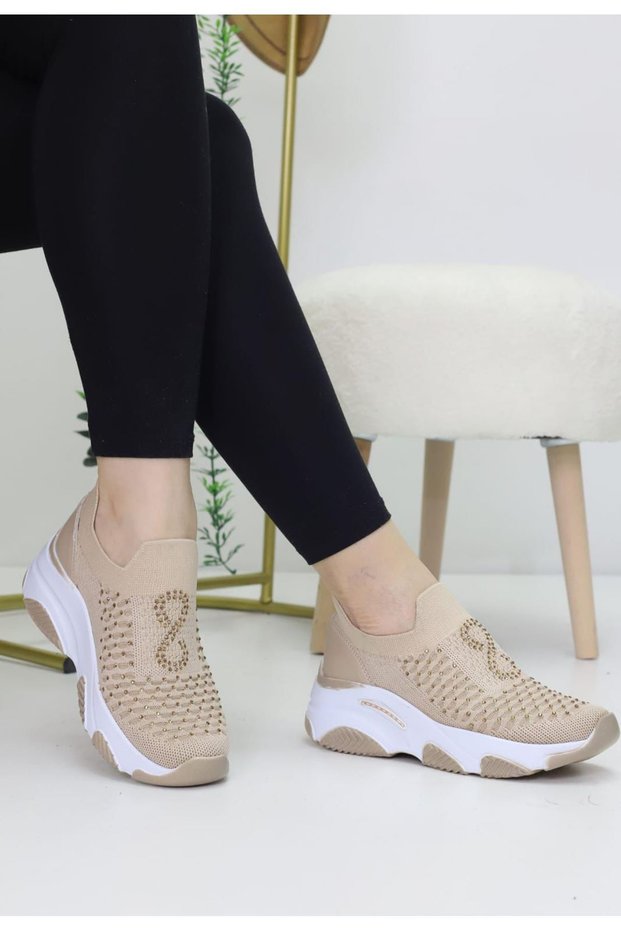 Leonda Nude Knitwear Women's Sports Shoes