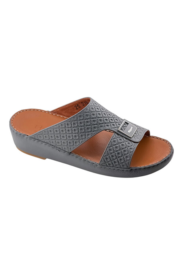 AET Arabic Sandals For Men | Outdoor Mens Slippers | Open Toe | Full Genuine Leather With Buckle