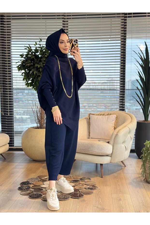 Asimetrik Kesim Drapeli Tunik - 2