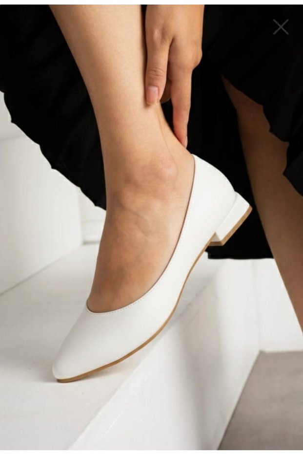 Women's Low Heeled Flat Gova Jurdan Sole Daily Stylish Ballerinas