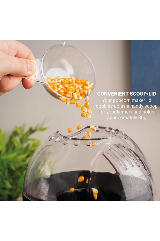 YU WELL Hot Air Popcorn Machine 1200W Mini Popcorn Maker