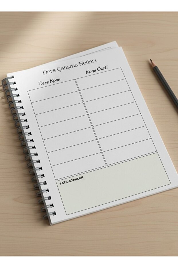 Study Notes A5 Spiral Notebook – 50 Sheets, 120 Gr Thick Paper - 1