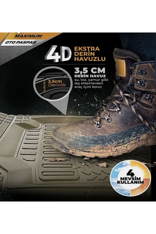 Mazda 3 4D Havuzlu Paspas Bej - 4