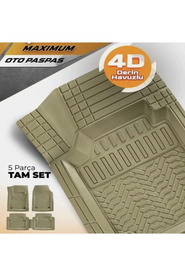 Mazda 3 4D Havuzlu Paspas Bej - 3