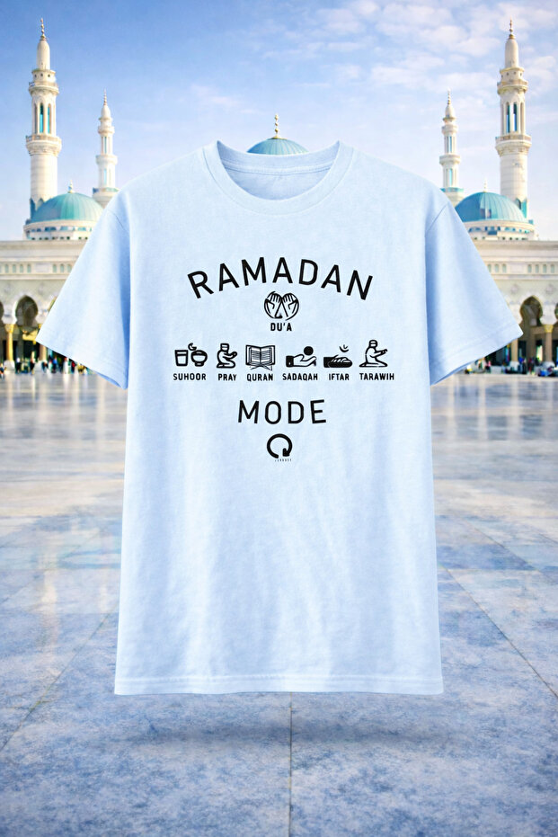 Ramadan Bayram Printed T-Shirt T-Shirt Oversize 100% Cotton Comfortable Daily Soft