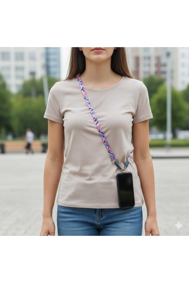Phone Neck Strap Colorful Ethnic 70 cm