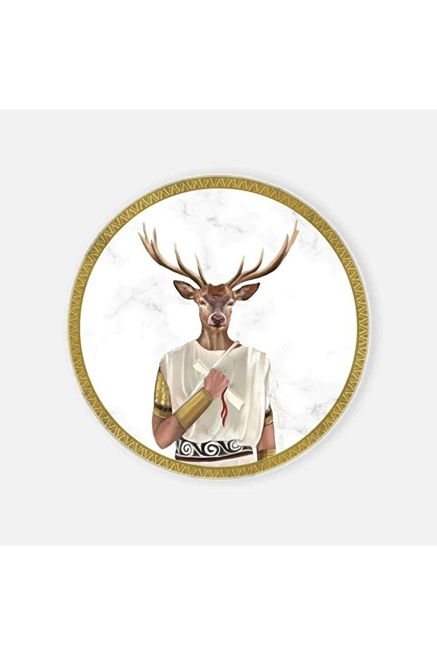 DEER Roman Marble Serving Plate