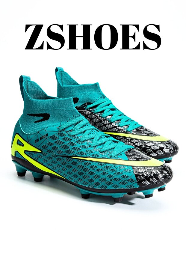 Men's Artificial Turf Football Shoes Imported Sole for Grass Fields Half Sock Style Ergonomic Foot-Fitting Flexible Structure
