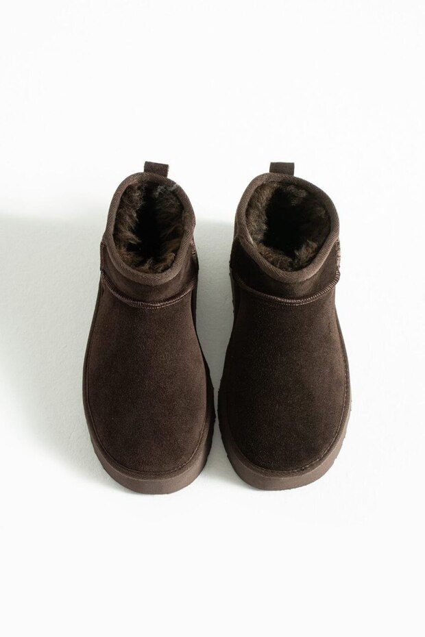 Mi̇la Aci Brown Suede Genuine Leather Women's Daily Boots