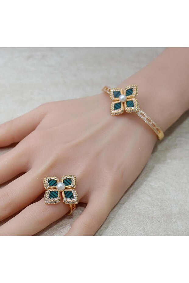 Amazon Rose Green Marble Bracelet - 1
