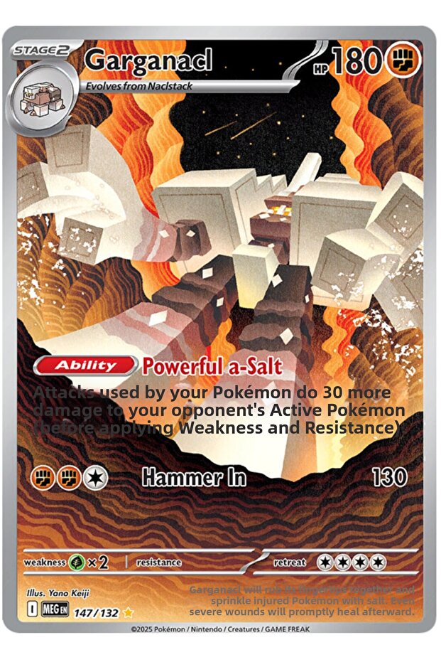 Garganacl 147/132 Illustration Rare Megen Licensed Game Card