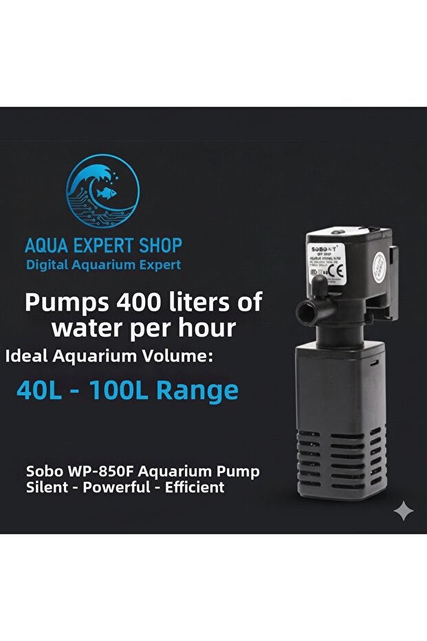 Wp-850F Aquarium Filter - High Cleaning Power Aquarium 4W - 400L/S