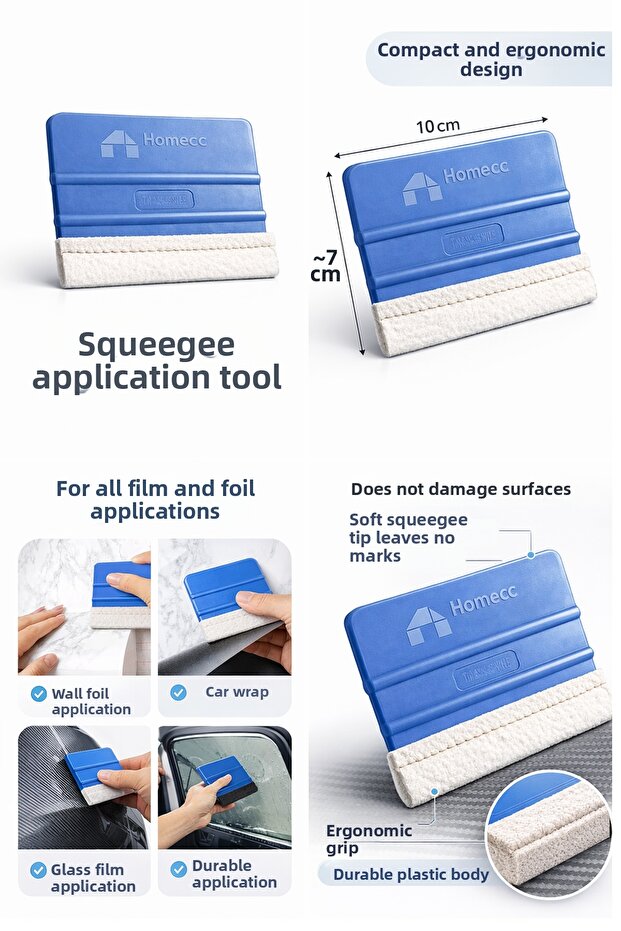 Felted Ragle Professional Application Tool – for Window Film, Adhesive Foil, and Wallpaper