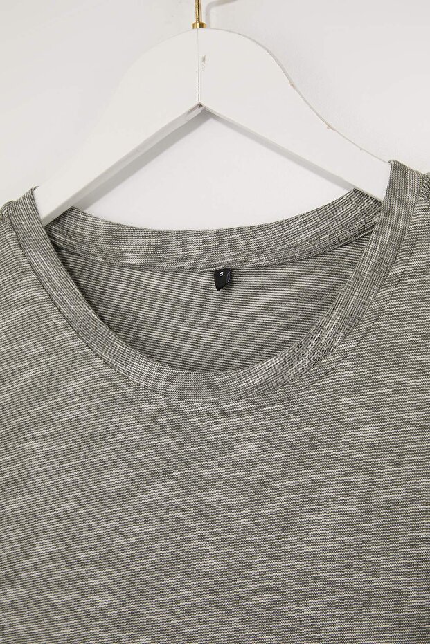 Haki Regular/Normal Kesim Flamlı Süprem T-Shirt TMNSS26TS00006 - 4