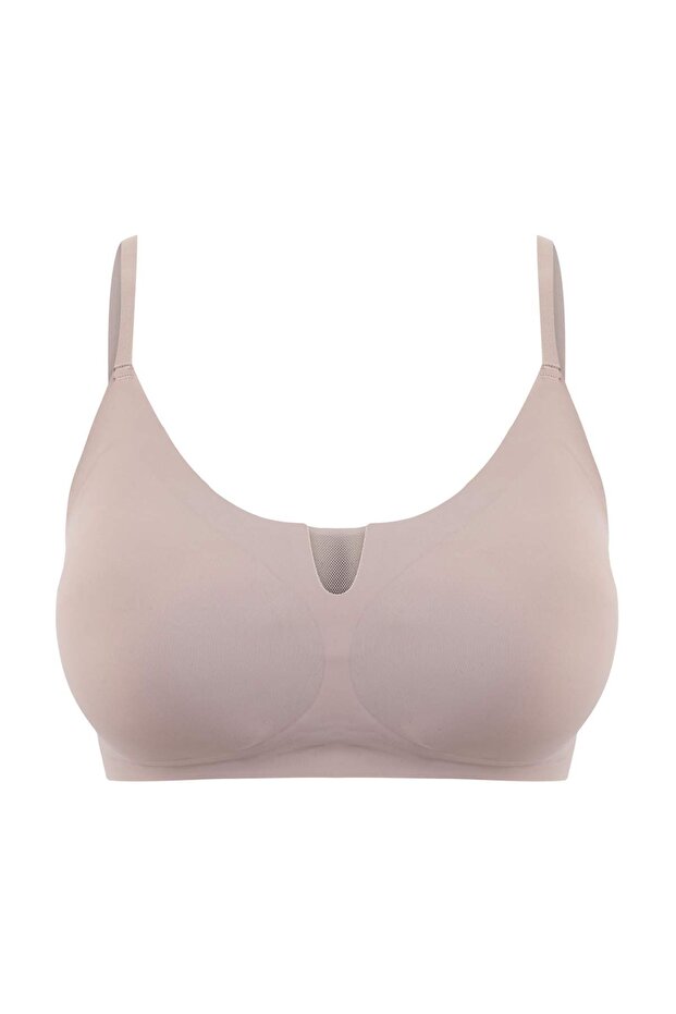 Vizon Hayalet/Dikişsiz Micro Kaplı Bralette Örme Sütyen THMSS26SU00007 - 2