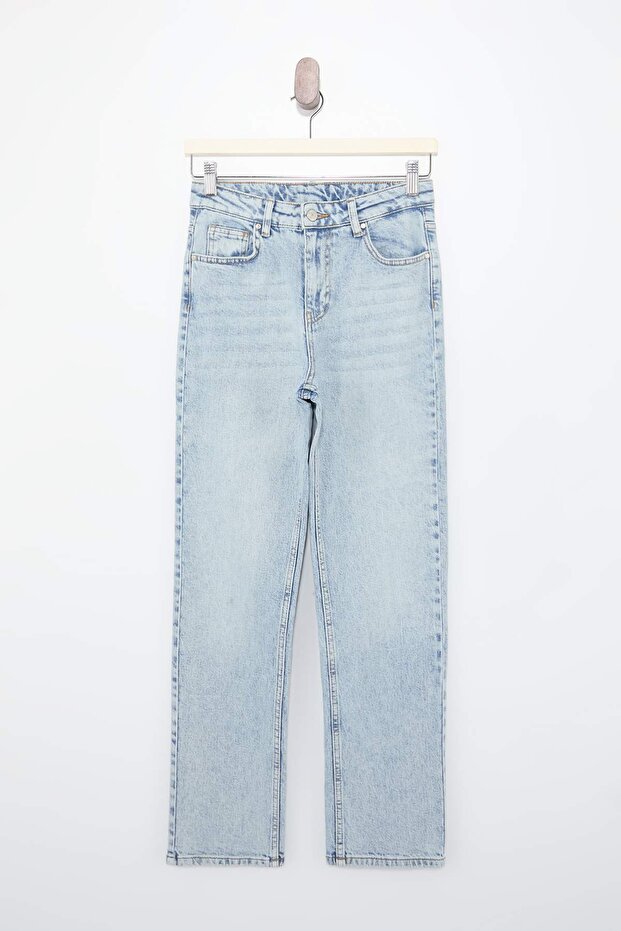 Premium Mavi More Sustainable Özel Kumaş Yüksek Bel Az Esnek Mom Jeans TWOSS26JE00113 - 11