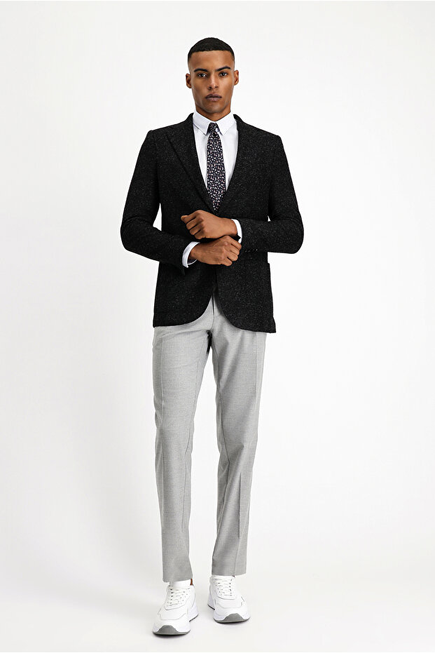 Slim Fit Dobby Wool Classic Jacket - 2