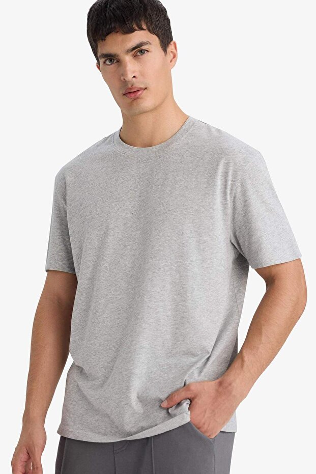 %100 Pamuk Basic Tişört V7699AZ26SP - 4