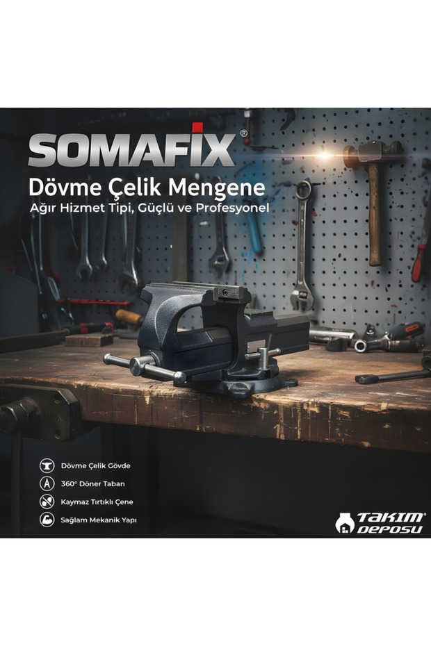 Dövme Çelik Mengene 125 mm - 2