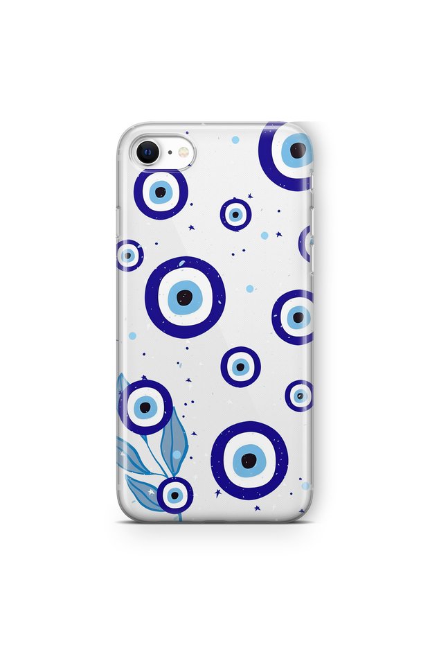 iPhone 6 / 6S Compatible Night Evil Eye Pattern Transparent Phone Case