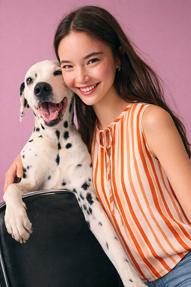 Sıfır Kol BLUZ - 1