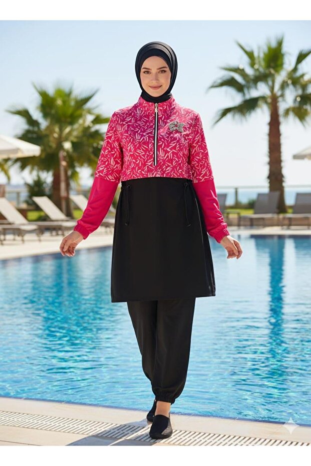 TAŞ AKSESUARLI TESETTÜR MAYO - 1