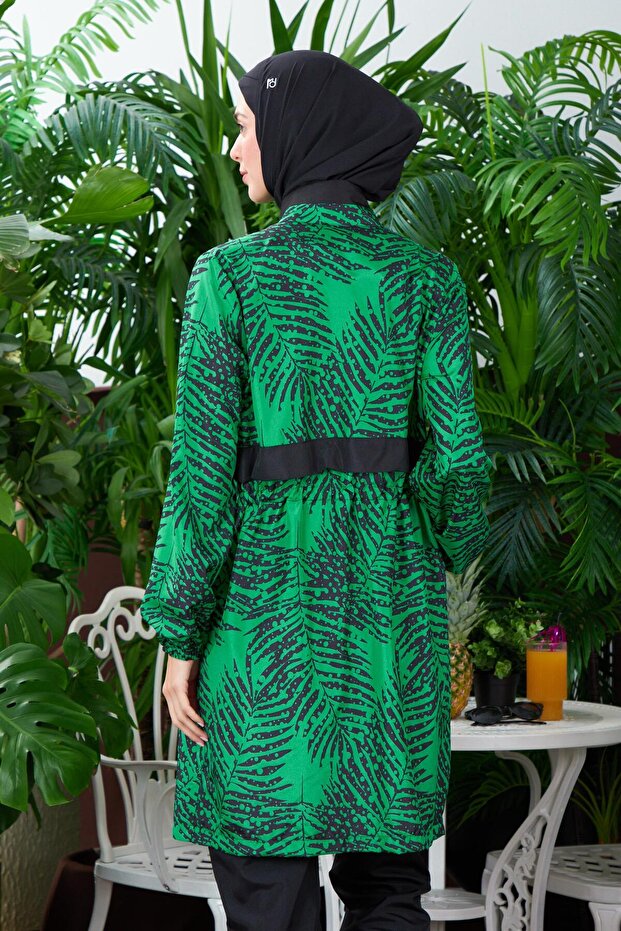 Leaf Patterned TESETURY SWIMSUIT - 4